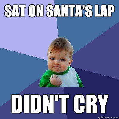 SAT ON SANTA'S LAP DIDN'T CRY  Success Kid