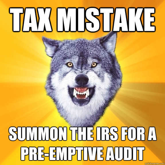 Tax mistake Summon the IRS for a pre-emptive audit  Courage Wolf