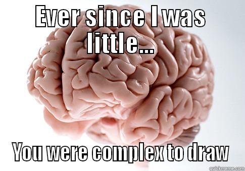 EVER SINCE I WAS LITTLE... YOU WERE COMPLEX TO DRAW Scumbag Brain
