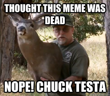 Thought this meme was dead Nope! chuck testa  Chuck Testa