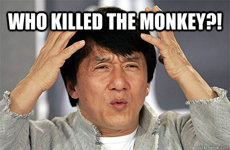 WHo killed the monkey?!   