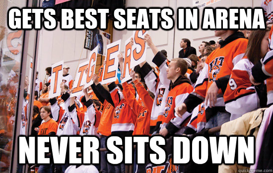 Gets best seats in arena Never sits down - Gets best seats in arena Never sits down  RIT Corner Crew