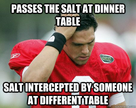 passes the salt at dinner table salt intercepted by someone at different table  