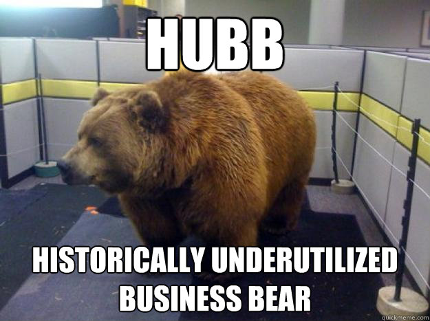 HUBB Historically underutilized business bear  Office Grizzly