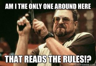 Am i the only one around here That reads the rules!?  twitch chat