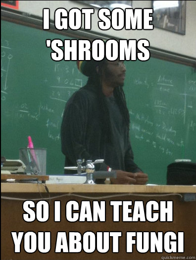 I got some 'shrooms So I can teach you about fungi  Rasta Science Teacher