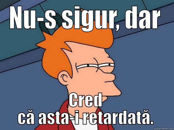 NU-S SIGUR, DAR CRED CĂ ASTA-I RETARDATĂ. Futurama Fry