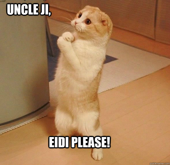 Eidi Please! Uncle Ji,  visibly begging