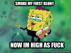 smoke my first blunt now im high as fuck   