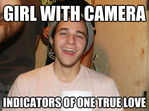 girl with camera indicators of one true love  