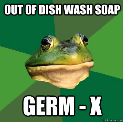 Out of Dish Wash Soap GERM - X  Foul Bachelor Frog