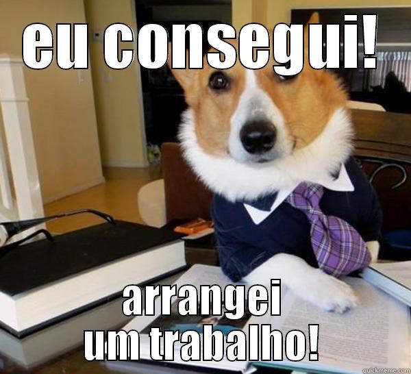 EU CONSEGUI! ARRANGEI UM TRABALHO! Lawyer Dog