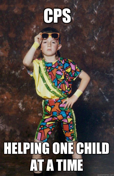 CPS Helping one child at a time   80s Retro Hipster Kid