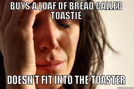 BUYS A LOAF OF BREAD CALLED TOASTIE DOESN'T FIT INTO THE TOASTER First World Problems