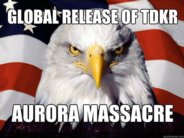 Global Release of TDKR Aurora Massacre  One-up America