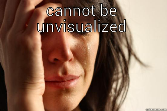 CANNOT BE UNVISUALIZED  First World Problems