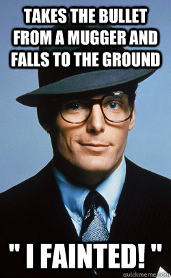 takes the bullet from a mugger and falls to the ground 