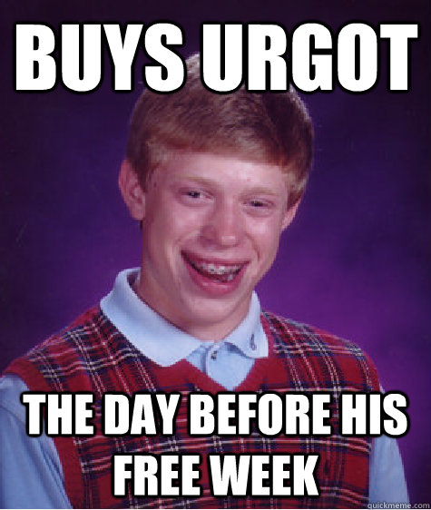 Buys urgot the day before his free week  Bad Luck Brian