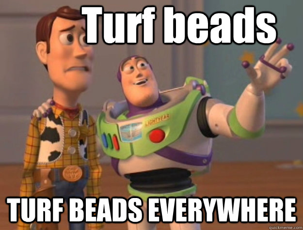 Turf beads TURF BEADS EVERYWHERE  Pinks everywhere