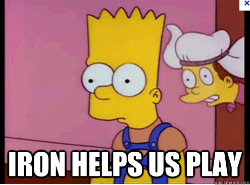  IRON HELPS US PLAY -  IRON HELPS US PLAY  flanders bart simpson