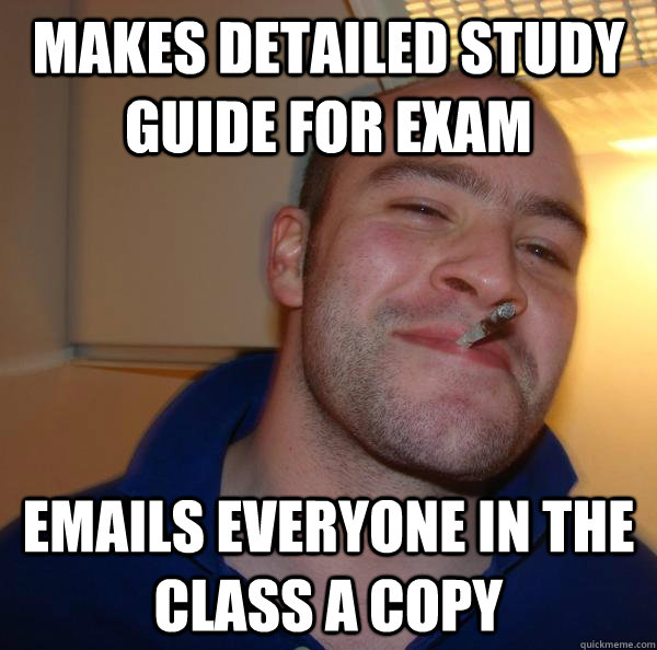 makes detailed study guide for exam emails everyone in the class a copy  - makes detailed study guide for exam emails everyone in the class a copy   Misc