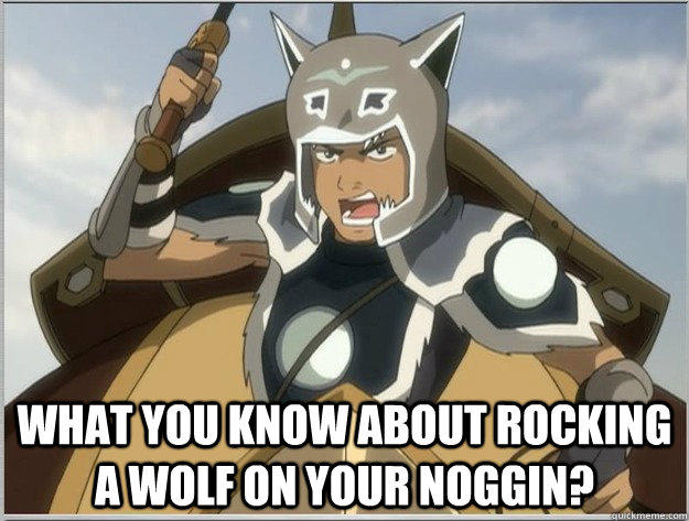  What you know about rocking a wolf on your noggin? -  What you know about rocking a wolf on your noggin?  Misc