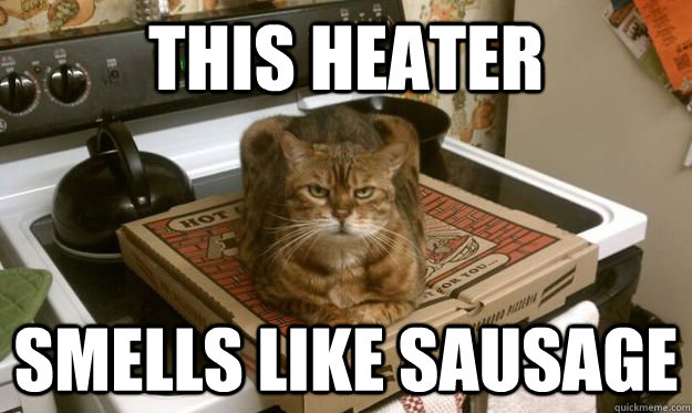 This heater smells like sausage  
