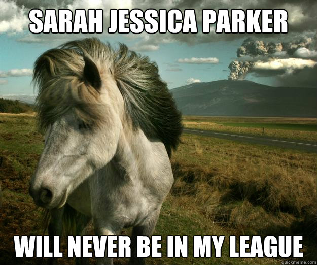 Sarah jessica parker will never be in my league  