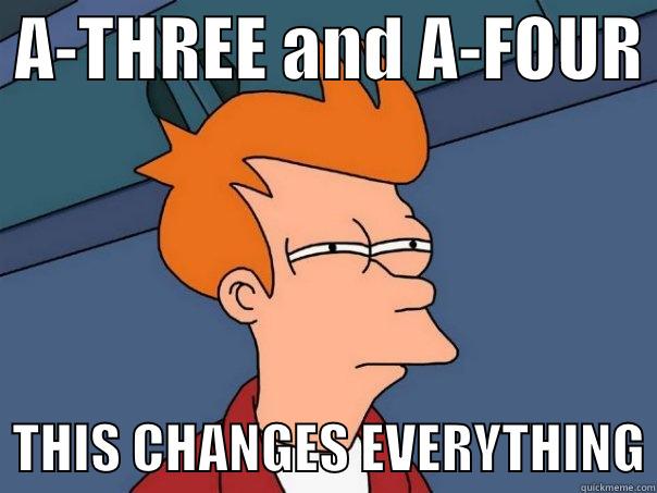  A-THREE AND A-FOUR    THIS CHANGES EVERYTHING Futurama Fry