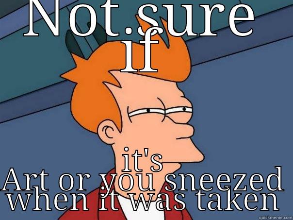 NOT SURE IF IT'S ART OR YOU SNEEZED WHEN IT WAS TAKEN Futurama Fry