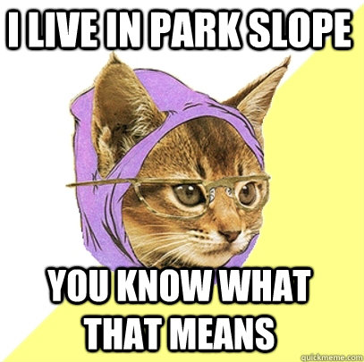 I live in Park Slope You know what that means  Hipster Kitty