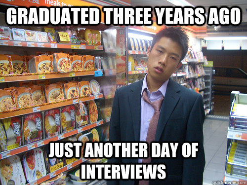 Graduated three years ago Just another day of interviews  Disenchanted Young Professional