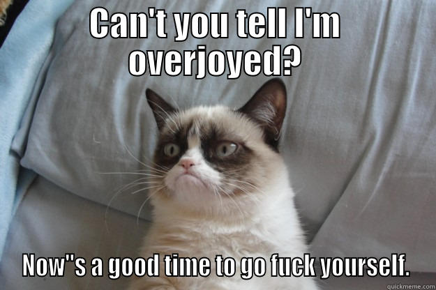 grumpy bum - CAN'T YOU TELL I'M OVERJOYED? NOW