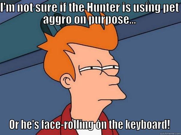 I'M NOT SURE IF THE HUNTER IS USING PET AGGRO ON PURPOSE... OR HE'S FACE-ROLLING ON THE KEYBOARD! Futurama Fry