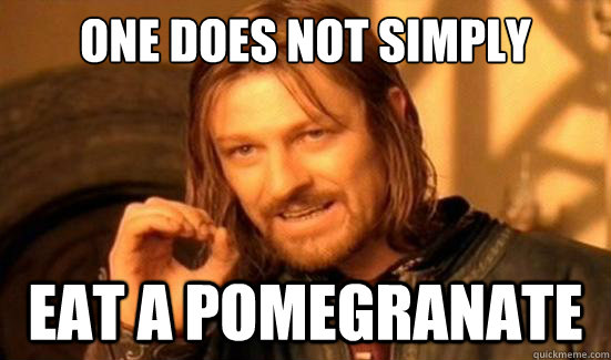One Does Not Simply eat a pomegranate  Boromir