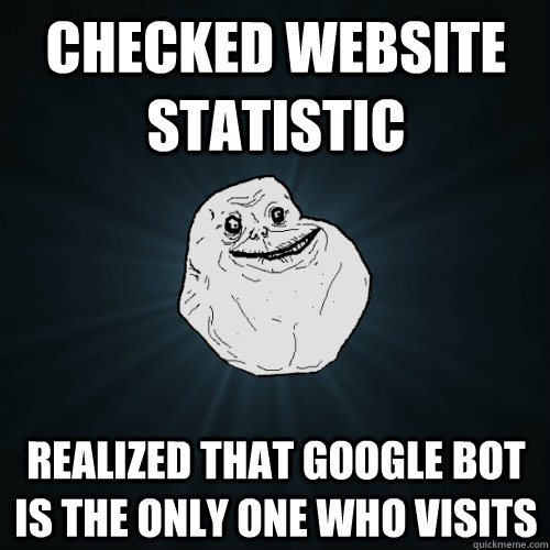 Checked Website Statistic realized that google bot is the only one who visits  Forever Alone
