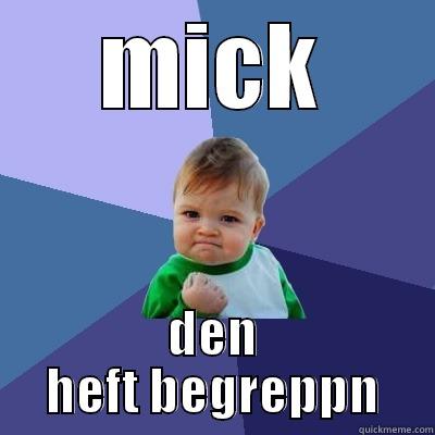 MICK DEN HEFT BEGREPPN Success Kid