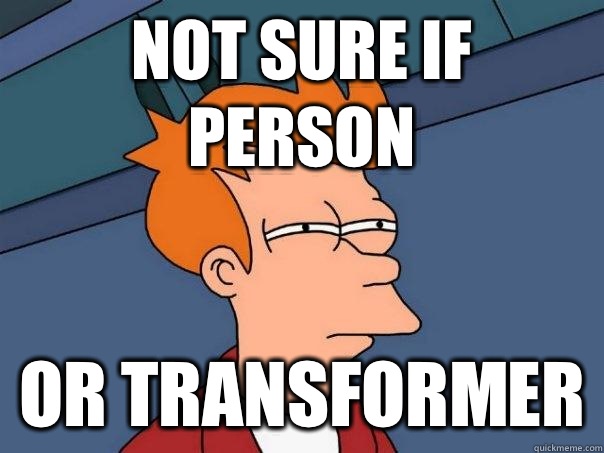 Not sure if person Or Transformer  Futurama Fry