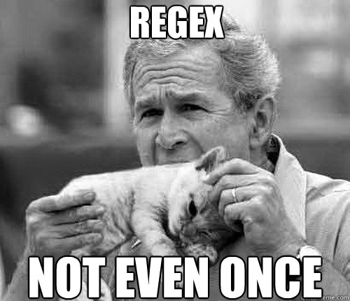 Regex Not even once  