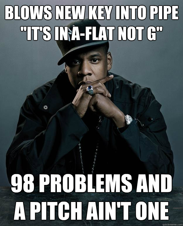 blows new key into pipe
