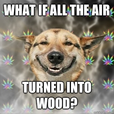 What if all the air Turned into wood?  Stoner Dog