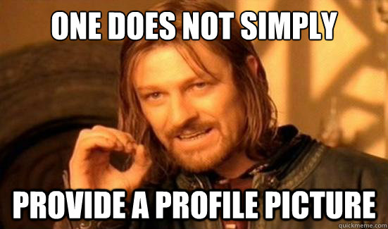 One Does Not Simply provide a profile picture  Boromir