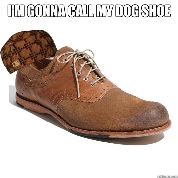 I'm gonna call my dog shoe  - I'm gonna call my dog shoe   Scumbag Shoe