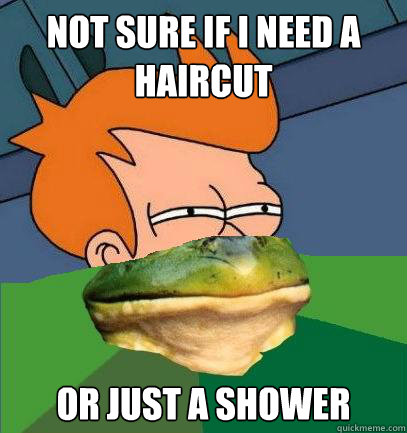 NOT SURE IF I NEED A HAIRCUT OR JUST A SHOWER  Foul Bachelor Fry