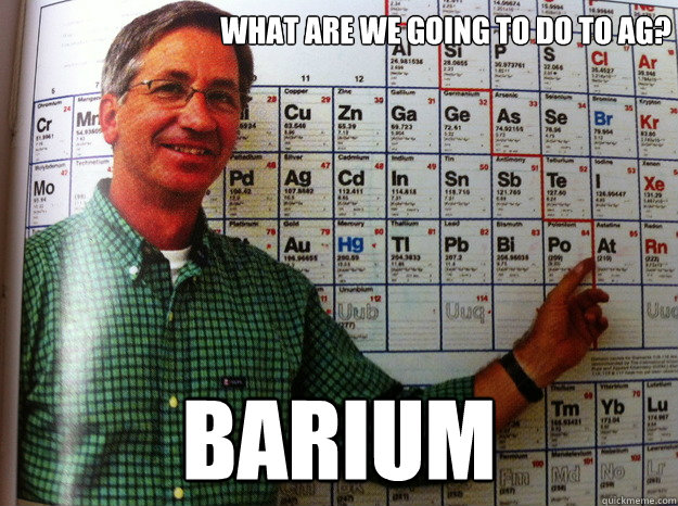 What are we going to do to ag? barium  