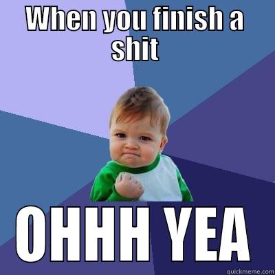 WHEN YOU FINISH A SHIT OHHH YEA Success Kid