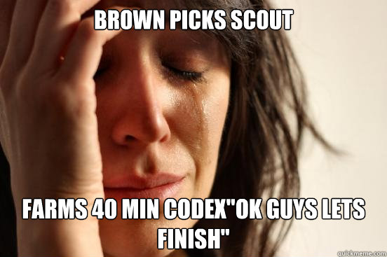 brown picks scout farms 40 min codex