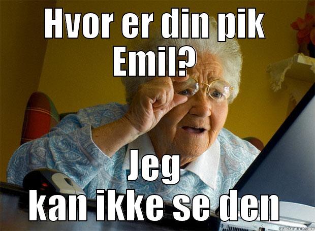 HVOR ER DIN PIK EMIL? JEG KAN IKKE SE DEN Grandma finds the Internet