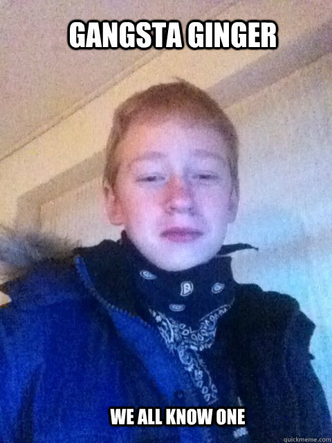 Gangsta Ginger We all know one - Gangsta Ginger We all know one  Gingers