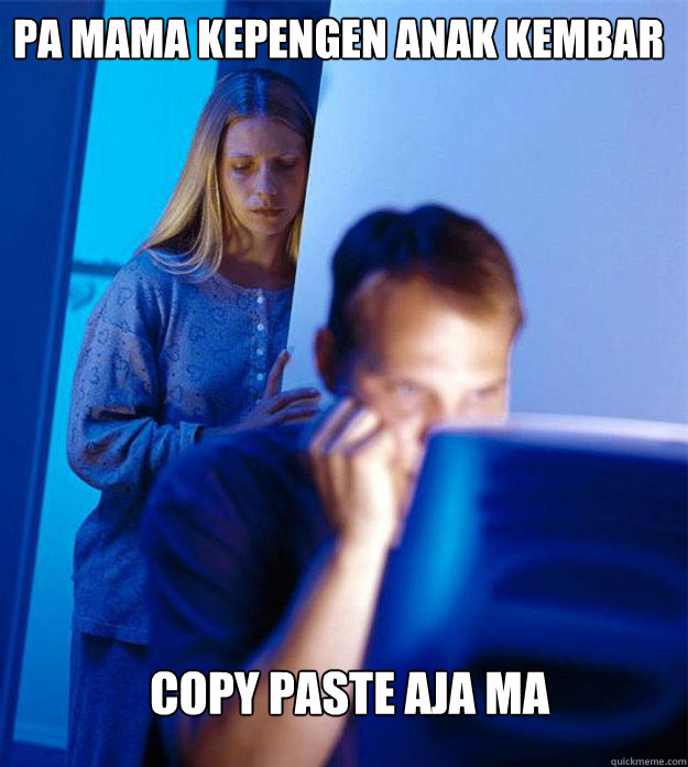 Pa mama kepengen anak kembar Copy paste aja ma  Redditors Wife